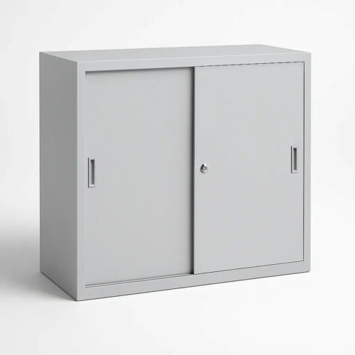 Armoire basse métallique avec 2 portes coulissantes — Logis Bureau Maroc